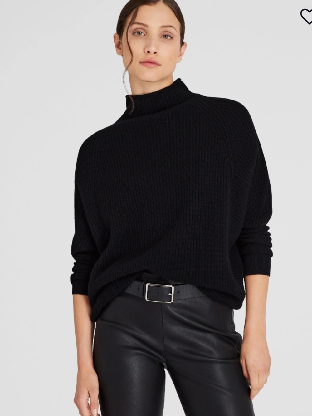 Club Monaco Emma Cashmere Sweater Black Sz Medium